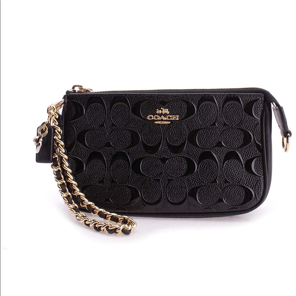 PRICE IS FIRM. Coach Patent Leather Large Wristle
